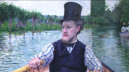 Le célèbre tableau de Gustave Caillebotte, "La partie de bateau" (franceinfo)