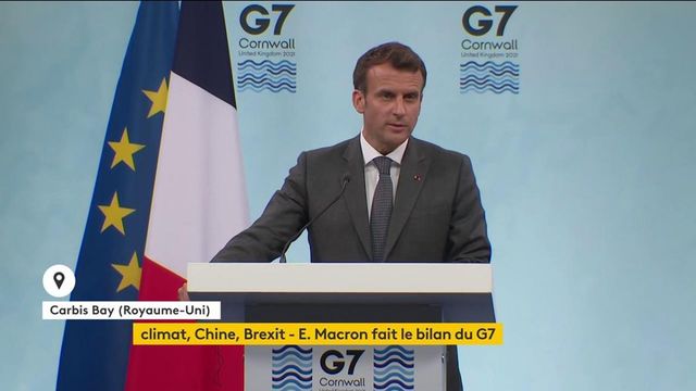 "Le G7 s'engage à partager un milliard de doses supplémentaire", annonce Emmanuel Macron