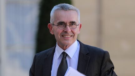 Yves Veyrier, secrétaire général de Force ouvrière, arrivant au palais de l'Elysée, le 24 juin 2020. (LUDOVIC MARIN / AFP)