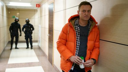 Russian opponent Alexeï Navalny at the business center housing the office of his Anti-Corruption Foundation, in Moscow, December 26, 2019. (DIMITAR DILKOFF / AFP)