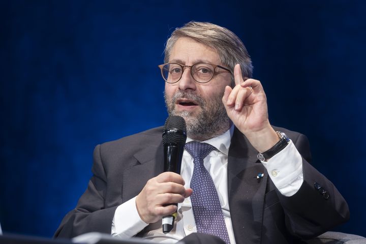 Haim Korsia, grand Rabbin de France, lors de la 11e Convention nationale du Conseil représentatif des institutions juives de France, le 14 novembre 2021 (VINCENT ISORE / MAXPPP)