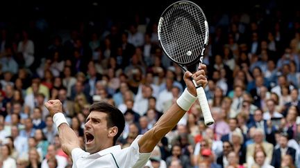 &nbsp; (En gagnant Wimbledon, Novak Djokovic remporte son 9e titre du Grand Chelem. © Maxppp)