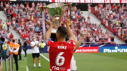 Des quartiers populaires de Madrid à la Liga remportée au Wanda Metropolitano, le capitaine Koke a tout connu à l'Atlético. (OSCAR BARROSO / SPAIN DPPI via AFP)