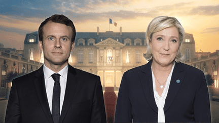 Emmanuel Macron et Marine Le Pen se sont qualifiés pour le second tour de l'élection présidentielle, le 23 avril 2017. (FRANCEINFO)