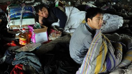 Les sans-abri de Hefei (CHINE OUT AFP PHOTO)