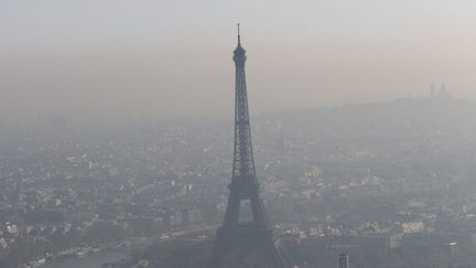 Un nuage de pollution au-dessus de Paris, le 24 avril 2013. (MAXPPP)