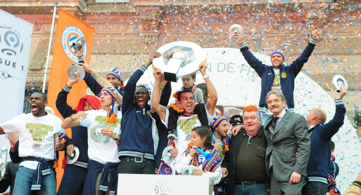 Levée du trophée de Champion de France 2012 du Montpellier Hérault Football Club.
 (crédit photo MHSC )