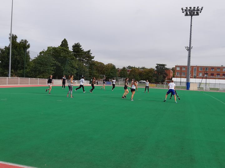 Séance de Frisbee ultimate à l'insep pour l'équipe de France de Sabre (Fabrice Rigobert Radio France)