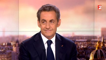 Nicolas Sarkozy sur le plateau de France 2, &agrave; Paris, le 21 septembre 2014. (FRANCE 2 / AFP)