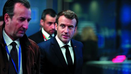 Le président français Emmanuel Macron&nbsp;lors du sommet des dirigeants de l'UE à Bruxelles (Belgique), le 13 décembre 2019. (DURSUN AYDEMIR / ANADOLU AGENCY / AFP)