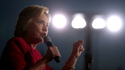 La candidate démocrate à l'élection présidentielle américaine, Hillary Clinton, lors d'un meeting à Harrisburg en Pennsylvanie, le 29 juillet 2016. (JUSTIN SULLIVAN / AFP)