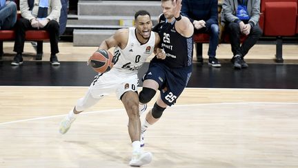 L'Américain Chris Jones lors du match entre Villeurbanne et Saint-Petersbourg le 15 décembre 2021. (JO?L PHILIPPON / MAXPPP)