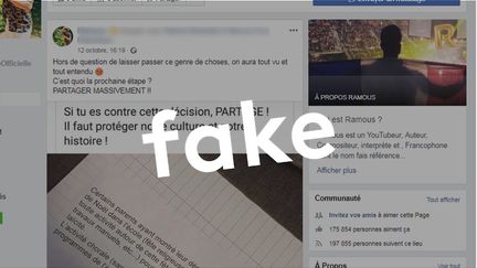 Capture d'écran Facebook qui&nbsp;fait circuler une rumeur.&nbsp; (CAPTURE D'ECRAN FACEBOOK)