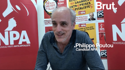 Le 21 mars Rémy Buisine, journaliste pour Brut, a interviewé Phillipe Poutou dans son QG de campagne du NPA. (Brut)