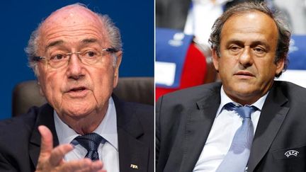 &nbsp; (Sepp Blatter et Michel Platini menacés de sanctions © MAXPPP)