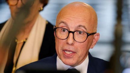 Le président contesté des Républicains, Eric Ciotti, à l'Assemblée nationale, à Paris, le 19 décembre 2023. (LUDOVIC MARIN / AFP)