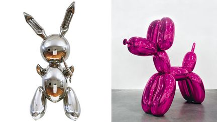 &nbsp; (Rabbit (1986 - Museum of Contemporary Art Chicago, Partial Gift of Stefan T. Edlis and H. Gael Neeson) et Balloon Dog (Magenta - 1994 - 2000 - Photo Santi Caleca / Pinault collection) © Jeff Koons)