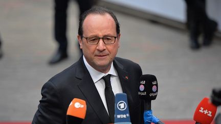 Fran&ccedil;ois Hollande au sommet europ&eacute;en &agrave; Bruxelles (Belgique), le 19 mars 2015. ( ANADOLU AGENCY / AFP)