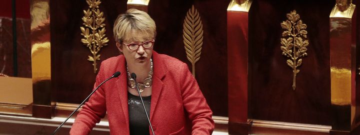 La députée socialiste, Nathalie Appéré, le 10 mars 2015 à l'Assemblée nationale. (JACQUES DEMARTHON / AFP)