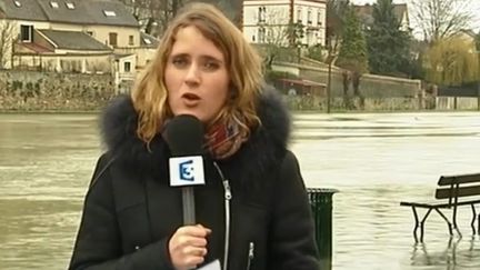 En direct de Montereau-Fault-Yonne (Seine-et-Marne), Caroline Motte revient sur les inondations. (FRANCE 3)