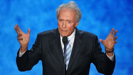 L'acteur et r&eacute;alisateur Clint Eastwood s'exprime &agrave; la convention r&eacute;publicaine, &agrave; Tampa (Floride, Etats-Unis), le 30 ao&ucirc;t 2012. (MARK WILSON / GETTY IMAGES NORTH AMERICA)