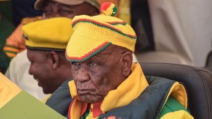 La dernière apparition publique de Thomas Thabane remonte au 8 mars 2020. Il assistait à une manifestation à Maseru, la capitale du Lesotho. (MOLISE MOLISE / AFP)