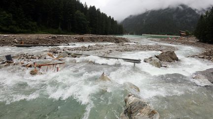 Die Stadt Saint-Martin-Vésubie (Alpes-Maritimes), am 25. Juni 2024 von sehr schlechtem Wetter heimgesucht. (CYRIL DODERGNY / MAXPPP)