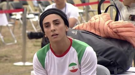 Elnaz Rekabi, escaladeuse iranienne, avait participé sans voile à une compétition d'escalade. (FRANCEINFO)