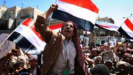 Manifestants à Sanaa (28 février 2011) (AFP / Ahmad Gharabli)