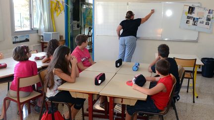 Une salle de classe de Vitrolles (Bouches-du-Rh&ocirc;ne), lors d'une rentr&eacute;e anticip&eacute;e, le 27 ao&ucirc;t 2012. (GERARD JULIEN / AFP)