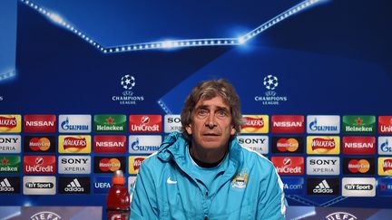 Manuel Pellegrini, alors entraîneur de Manchester City.  (PAUL ELLIS / AFP)