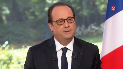 François Hollande,&nbsp;le 14 juillet 2016, sur France 2. (FRANCE2 / FRANCETV INFO)