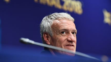 Didier Deschamps,&nbsp;le sélectionneur des Bleus, à Moscou, le 14 juillet 2018. (FRANCK FIFE / AFP)