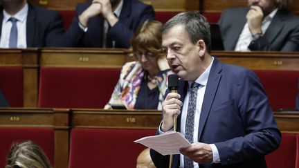 Le député  Nicolas Turquois à l'Assemblée nationale, le 30 octobre 2024. (STEPHANE DE SAKUTIN / AFP)