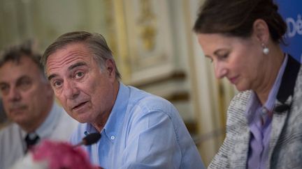 &nbsp; (Allain Bougrain Dubourg, président de la LPO et Ségolène Royal lors d'une conférence de presse en 2014. © Maxppp)