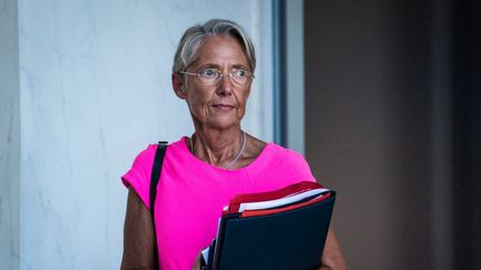 La ministre du Travail, Elisabeth Borne, le 8 septembre 2021 à l'Elysée. (XOSE BOUZAS / HANS LUCAS / AFP)