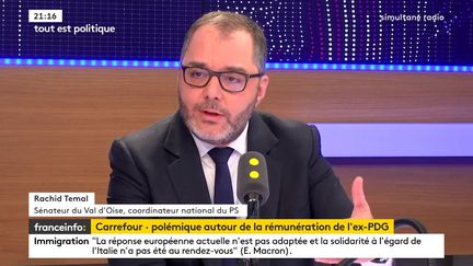 Rachid Temal était l'invité de "tout est politique" vendredi 15 juin 2018 sur franceinfo. (FRANCEINFO)