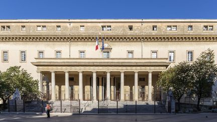 Le tribunal d'Aix-en-Provence (Bouches-du-Rhône), le 24 août 2020. (CAVALIER MICHEL / HEMIS.FR / AFP)