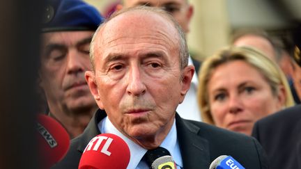 Le ministre de l'Intérieur Gérard Collomb, dimanche 1er octobre 2017 à Marseille. (GEORGES ROBERT / CITIZENSIDE / AFP)