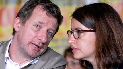 Yannick Jadot et Cécile Duflot à Notre-Dame-des-Landes (Loire-Atlantique), le 22 juin 2016. (JEAN-FRANCOIS MONIER / AFP)