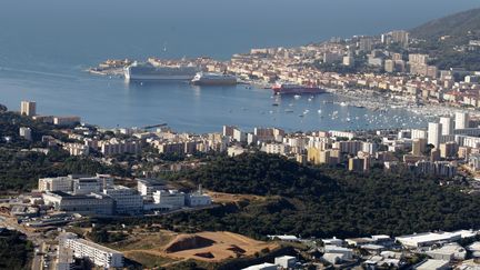 La ville d'Ajaccio (Corse-du-Sud), le 11 octobre 2019.&nbsp; (PASCAL POCHARD-CASABIANCA / AFP)