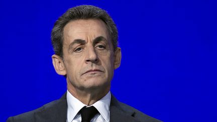 Le président du parti Les Républicains, Nicolas Sarkozy, participe à un conseil national du parti, le 13 février 2016, à Paris.&nbsp; (LIONEL BONAVENTURE / AFP)