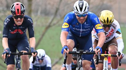 Florian Senechal, ici sur le Tour des Flandres le 4 avril dernier, a remporté la 13e étape de la Vuelta.&nbsp; (DAVID STOCKMAN / BELGA)