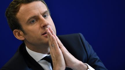 Emmanuel Macron était l'invité de l'émission Elysée 2017 jeudi 27 avril sur TF1 (MAXPPP)