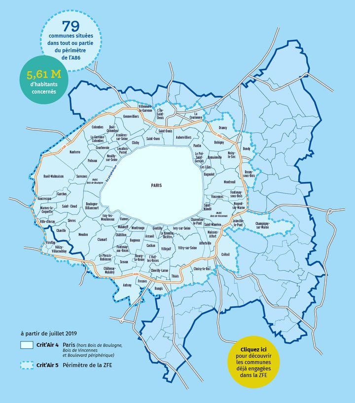 Les restrictions de circulation dans la métropole du Grand Paris. (METROPOLE DU GRAND PARIS)