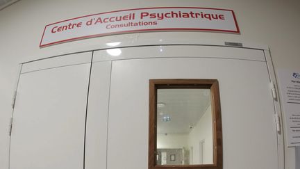 Porte du service psychiatrie au CHU de Nice (Alpes-Maritimes). (MAXPPP)