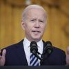 Joe Biden annonçant&nbsp;de nouvelles sanctions en réponse à l'invasion de l'Ukraine par la Russie, le 24 février 2022,&nbsp;à Washington&nbsp;(Etats-Unis). (DREW ANGERER / GETTY IMAGES NORTH AMERICA / AFP)