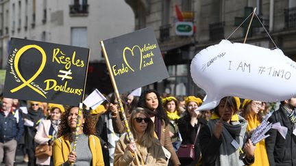 Marche mondiale contre l'endométriose, le 24 mars 2018 à Paris (illustration). (ALAIN JOCARD / AFP)