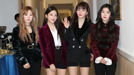 Le groupe de Corée du sud, "Red Velvet", le 1er avril 2018. (- / KOREA POOL)