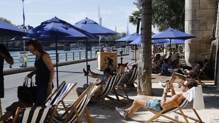 En 2017, il n'y aura pas de sable sur Paris Plages comme c'était le cas l'année dernière. (FRANCOIS GUILLOT / AFP)